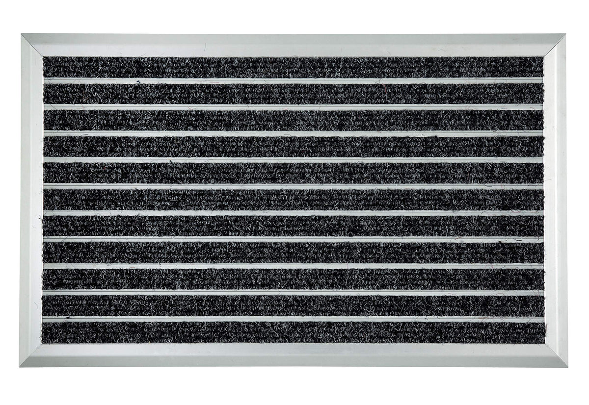 Astra Brush frame mat 45x75cm in black, Wool, 75 x 2 x 45 cm