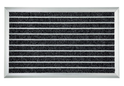 Astra Brush frame mat 45x75cm in black, Wool, 75 x 2 x 45 cm