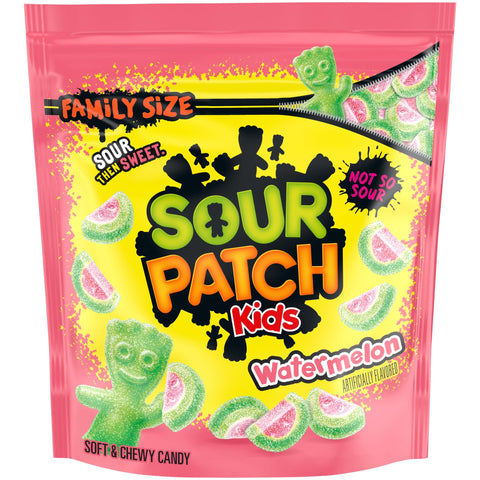 SOUR PATCH KIDS Watermelon Soft & Chewy Candy, Family Size, 1.8 lb