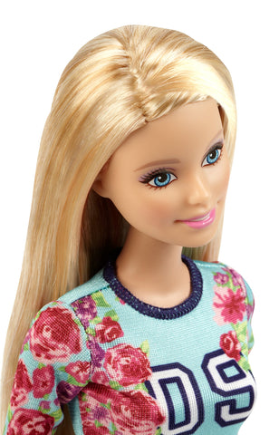 Barbie Fashionistas Doll Floral Top and Striped Skirt - Original