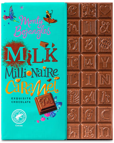 Monty Bojangles Milk Chocolate Millionaire Caramel Bar | Exquisite Chocolate, 150g