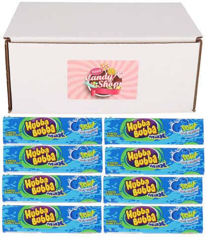 SECRET CANDY SHOP Hubba Bubba Max Bubble Gum (Sour Blue Raspberry flavor) (Pack of 8, total of 40 pieces)â€¦