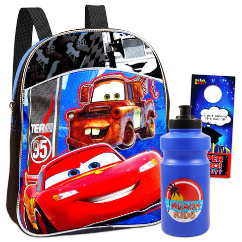 Disney Cars Mini Toddler Preschool Backpack (11) (Disney Pixar Cars School Supplies Bundle)