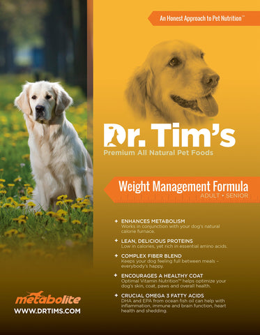Dr. Tim'S Premium All Natural Pet Food Metabolite Weight Management Dog Formula 5#