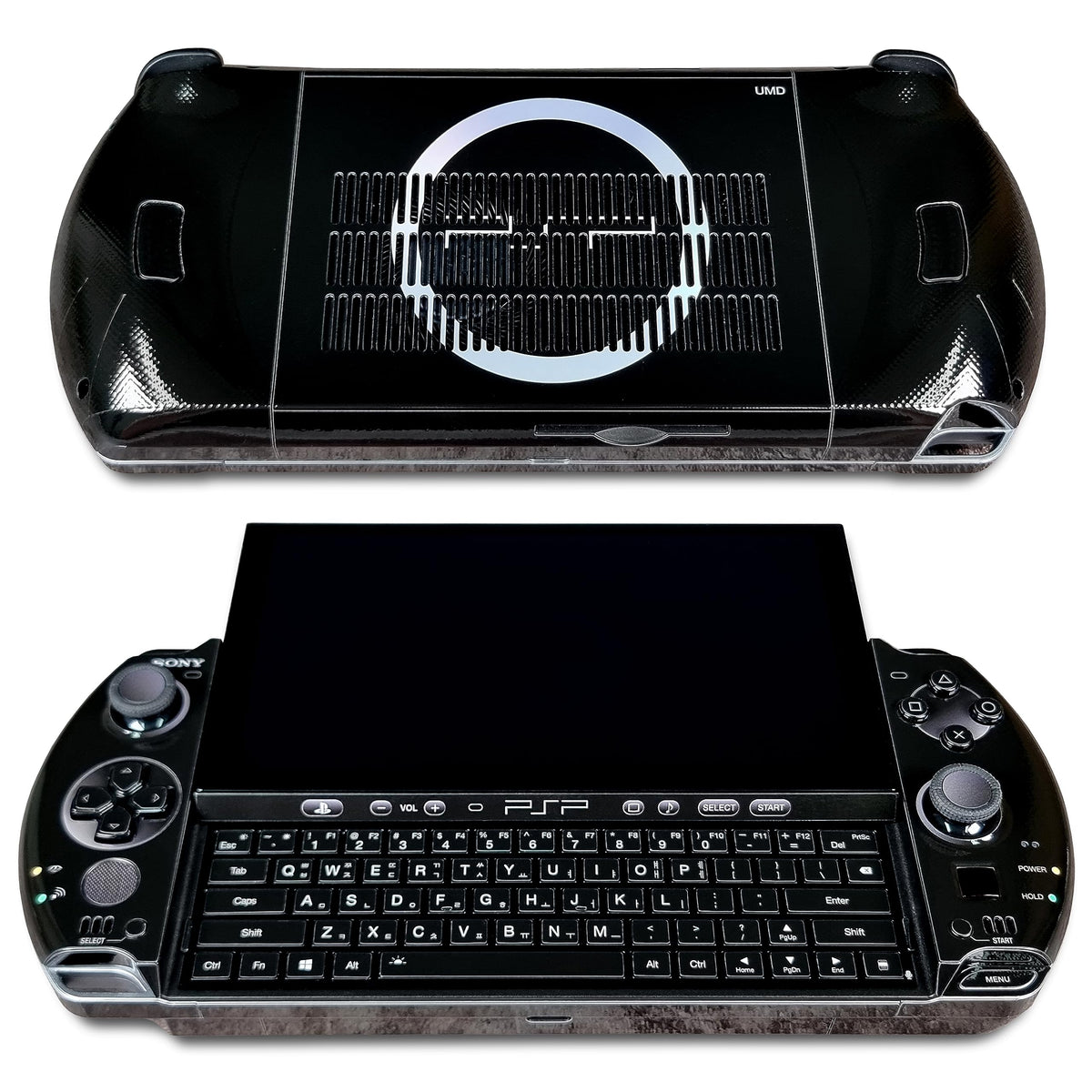 GPD Win 4 matte skin, PSP 3000 Black edition, Full wrapping matte vinyl skin for GPD Win 4 (Designed by POP SKIN) Compatible with both USB A version and Oculink version.