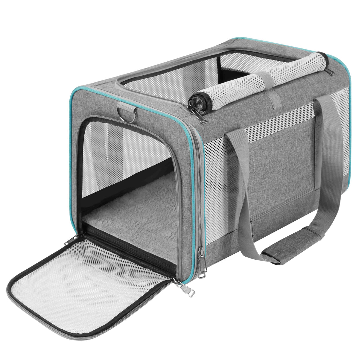 GAPZER Pet Carrier for Large Cats 20 lbs+ / Soft Sided Small Dog Travel Carriers Top Load/Collapsible Carrier Bag for Big Cat / 2 Kittens Sturdy Transport Carriers Long Trips/Medium Cats 15 pounds