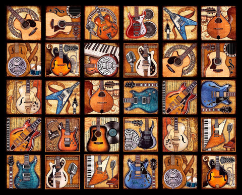Springbok's 2000 Piece Jigsaw Puzzle Six String Symphony - Made in USA