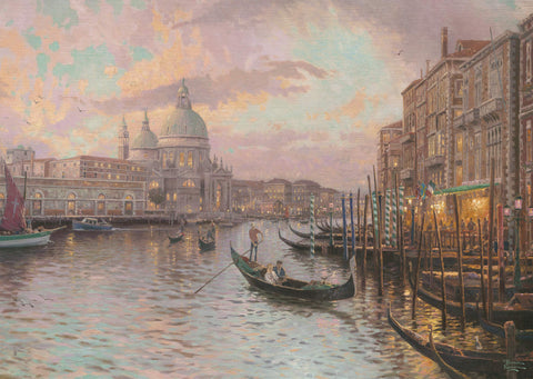 Schmidt Spiele 59499 Thomas Kinkade Streets of Venice Glow in The Dark 1000 Piece Jigsaw Puzzle, Multicoloured