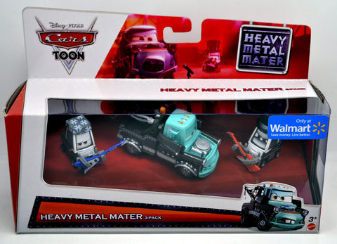 Disney / Pixar CARS Movie Exclusive 3-Piece 1:55 Scale Die Cast Set Heavy Metal Mater [Eddie, Heavy Metal Mater & Rocky]