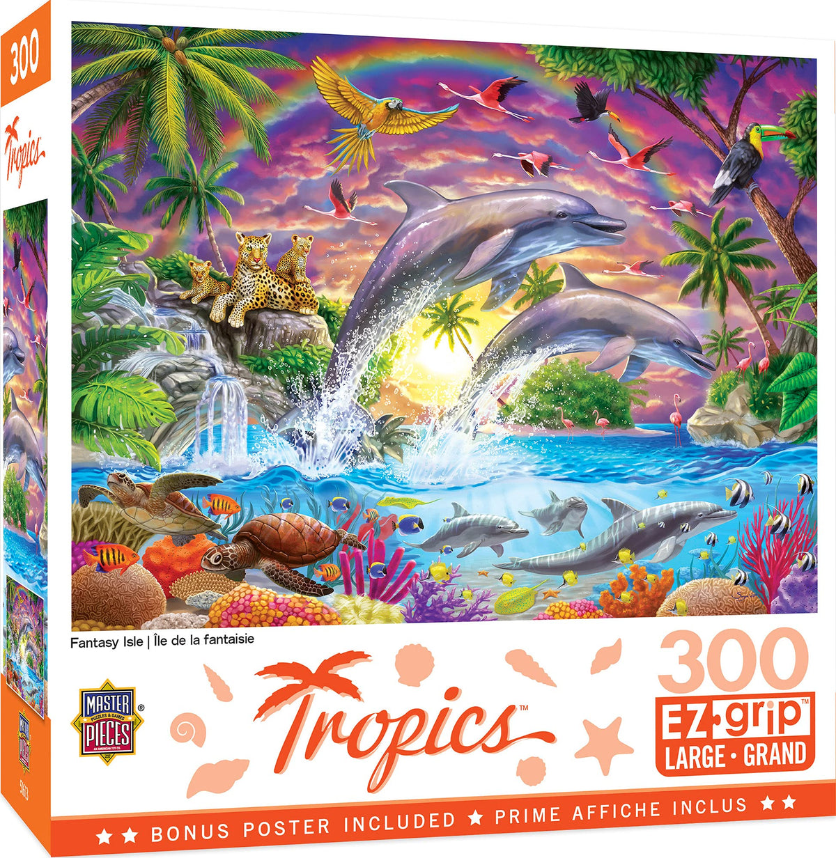 MasterPieces 300 Piece EZ Grip Jigsaw Puzzle - Fantasy Isle - 18"x24"