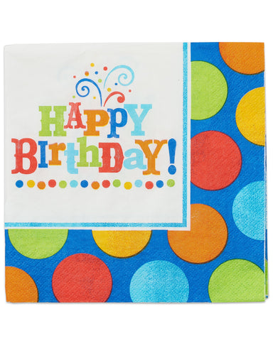 American Greetings Birthday Fever Fun Party Supplies, Paper Lunch Napkins (16-Count)