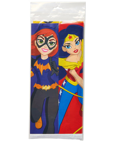 American Greetings DC Super Hero Girls Party Supplies, Plastic Table Cover (1-Count)