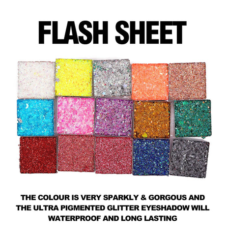 BestLand 15 Colors Glitter Eyeshadow Palette Shimmer Ultra Pigmented Makeup Eye Shadow Powder Long Lasting Waterproof Holiday Party Makeup (Colors B)