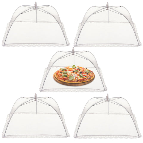 Bramble - 5 Mesh Pop-Up Food Covers for Fruit Bowl, Kitchen, Outdoor BBQs, Picnics, Camping - Insect Fly Proof Fine Mesh Screen Cover Collapsible Tents, Net Food Covers Pop Up Plate Covers for Food