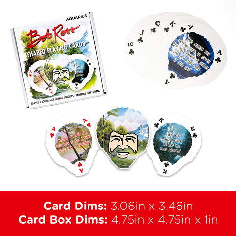 AQUARIUS Bob Ross Playing Cards - Bob Ross Shaped Deck of Cards for Your Favorite Card Games - Officially Licensed Bob Ross Merchandise & Collectibles
