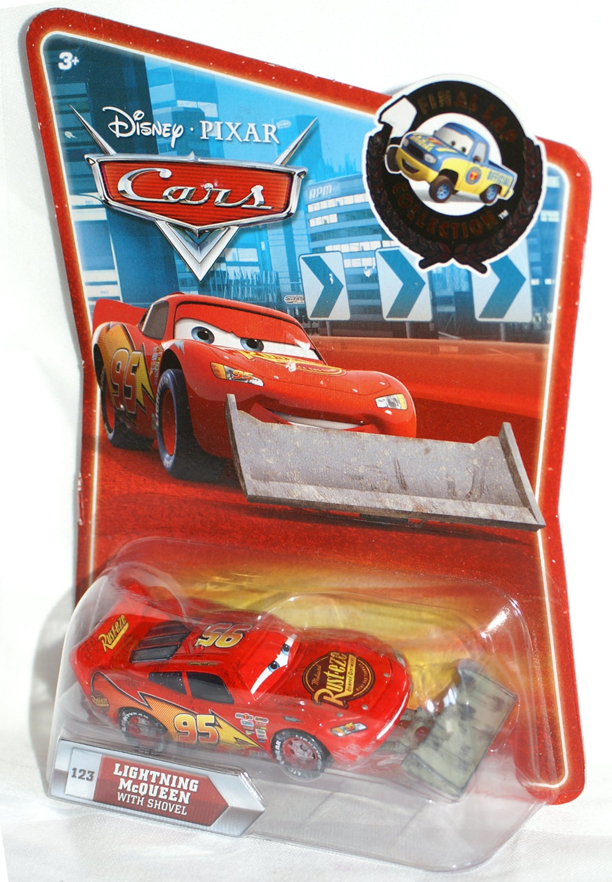 Disney / Pixar CARS Exclusive 155 Die Cast Car Final Lap Series Lightning McQueen with Shovel