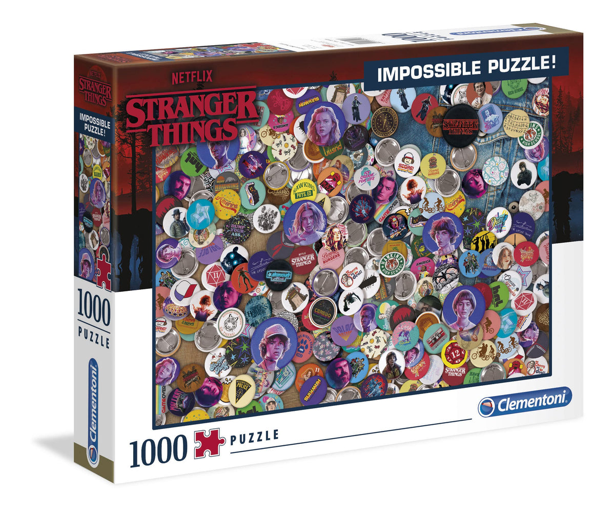 Clementoni - 39528 - Impossible Puzzle - Stranger Things - 1000 Pieces - Made in Italy - Jigsaw Puzzles for Adult - Jigsaw Puzzles Netflix