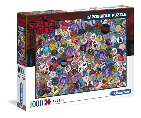 Clementoni - 39528 - Impossible Puzzle - Stranger Things - 1000 Pieces - Made in Italy - Jigsaw Puzzles for Adult - Jigsaw Puzzles Netflix
