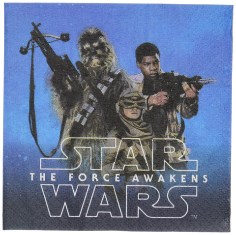 amscan Star WarsÃ¢â€žÂ¢ Episode VII Beverage Napkin, Party Favor, 5" x 5"