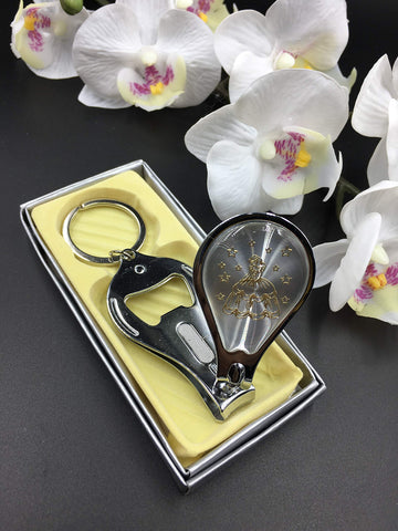 (12) New QuinceaÃƒÆ’Ã‚Â±era Recuerdos. My Sweet 15 Princess Celebration Gifts Gold/Silver Plate Nail Clipper Keychain Party Favor
