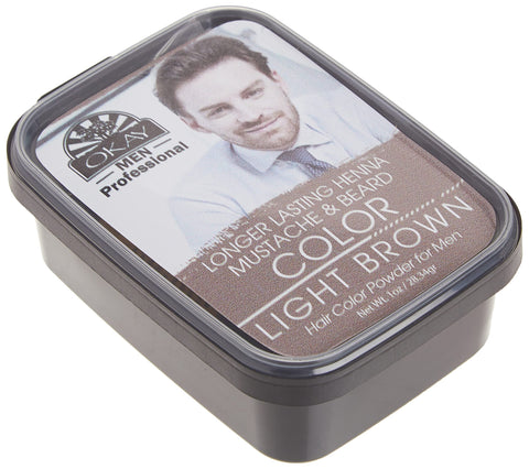 Okay Men's Henna Beard Color, Light Brown, 1 Ounce