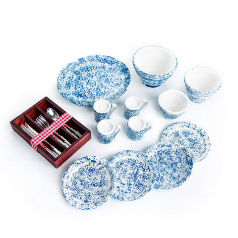 The Queen's Treasures 18 Inch Doll Kitchen Accessory, 25 Piece Silverware, Dishes, and Serving Set, Compatible for Use with American Girl Dolls