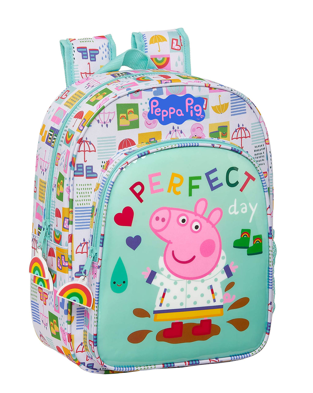 Safta 612172185 Peppa Pig Children's School Backpack, 260 x 110 x 340 mm, Multicoloured, M, multicoloured, M, Daypack