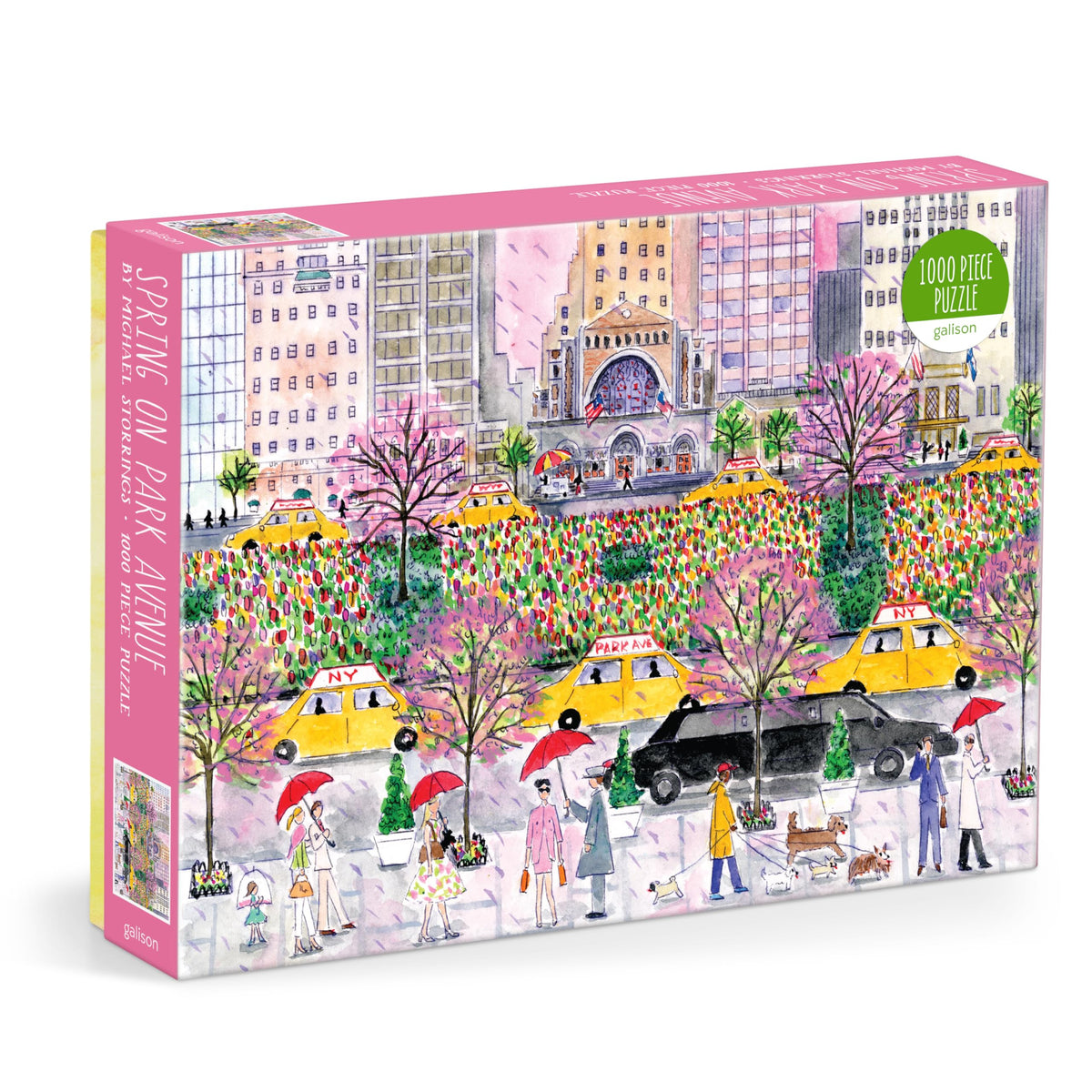 Galison Michael Storrings 1000 Piece Spring on Park Avenue New York City Jigsaw Puzzle for Adults, Vibrant Challenging Puzzle with NYC's famed Park Avenue Scene, Multicolor, 1 EA