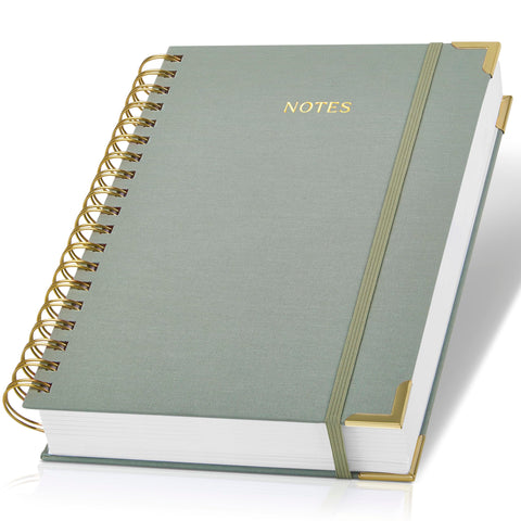 Aesthetic Thick Spiral Notebook Journal For Women in B5 Format - Modern Linen Hardcover College Ruled Note Book With 300 Lined Pages - Perfect For Writing And Staying Organized at Work or School
