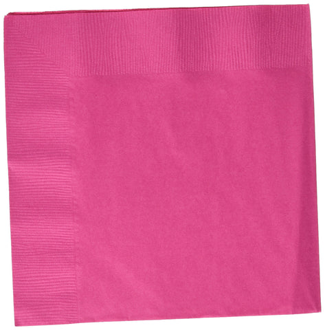 Amscan Magenta 3-Ply Party Napkins-8" x 8", Pack of 20