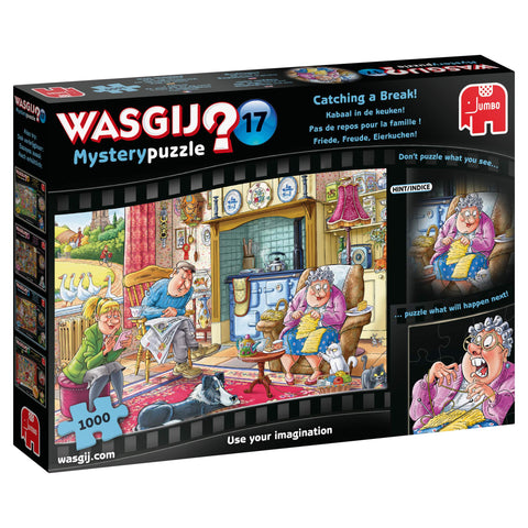 Jumbo, Wasgij, Mystery 17 - Catching A Break!, Jigsaw Puzzles for Adults, 1,000 piece