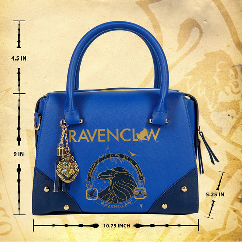 Harry Potter: Women Premium Ravenclaw blue and gold multi-use Handbag Crossbody Shoulder bag PU Leather