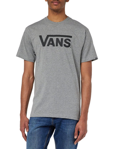Vans Men's Classic Vans Drop V T-Shirt, Grey Heather-black, XL