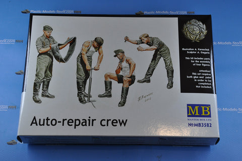 AUTO-REPAIR CREW 4 FIG WWII 1/35 MASTER BOX 3582