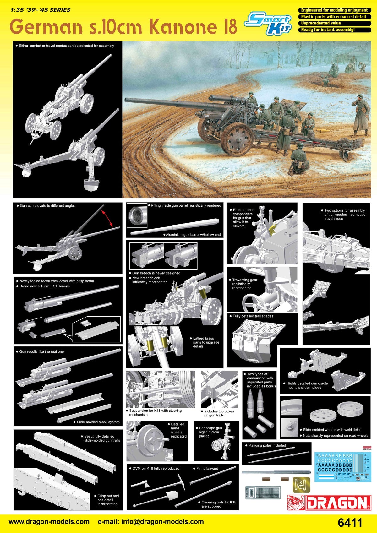 1/35 German s.10cm Kanone 18 ~ Smart Kit