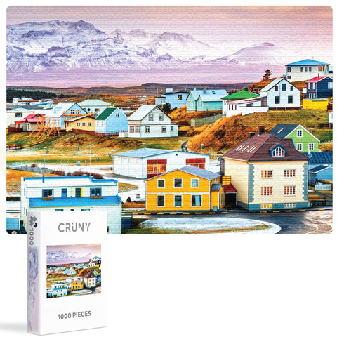 Cruny Puzzle for Adults 1000 Pieces - Jigsaw Puzzle 1000 Pieces Adult Ideal on a Puzzle Mat or Puzzle Board - Relaxing Adult Jigsaw Puzzles 1000 Pieces & Great 1000 Piece Puzzles for Adults (Iceland)