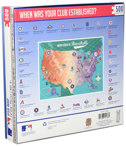 MasterPieces 11588: MLB League Map 500pc Puzzle