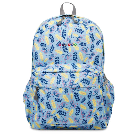 J World New York Unisex Kid's Oz School Backpack for Girls Boys. Cute Bookbag, Sky Leaves, One Size