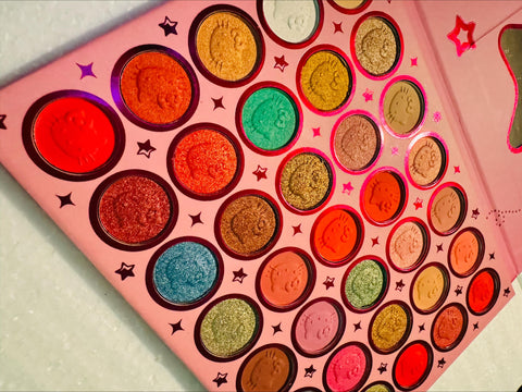 Generic Kitty Cat Eyeshadow Palette, Star Design, Multiple Shades, Kawaii Cosmetics Korean Cute Eyeshadow