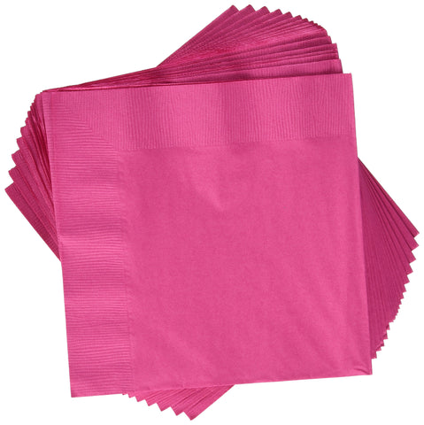Amscan Magenta 3-Ply Party Napkins-8" x 8", Pack of 20