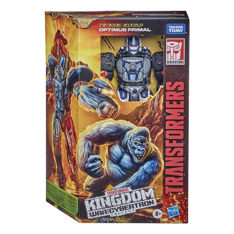 Transformers Toys Generations War for Cybertron: Kingdom Voyager WFC-K8 Optimus Primal Action Figure - Kids Ages 8 and Up, 7-inch