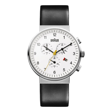 Braun Men's Quartz Chronograph Watch with Leather Strap