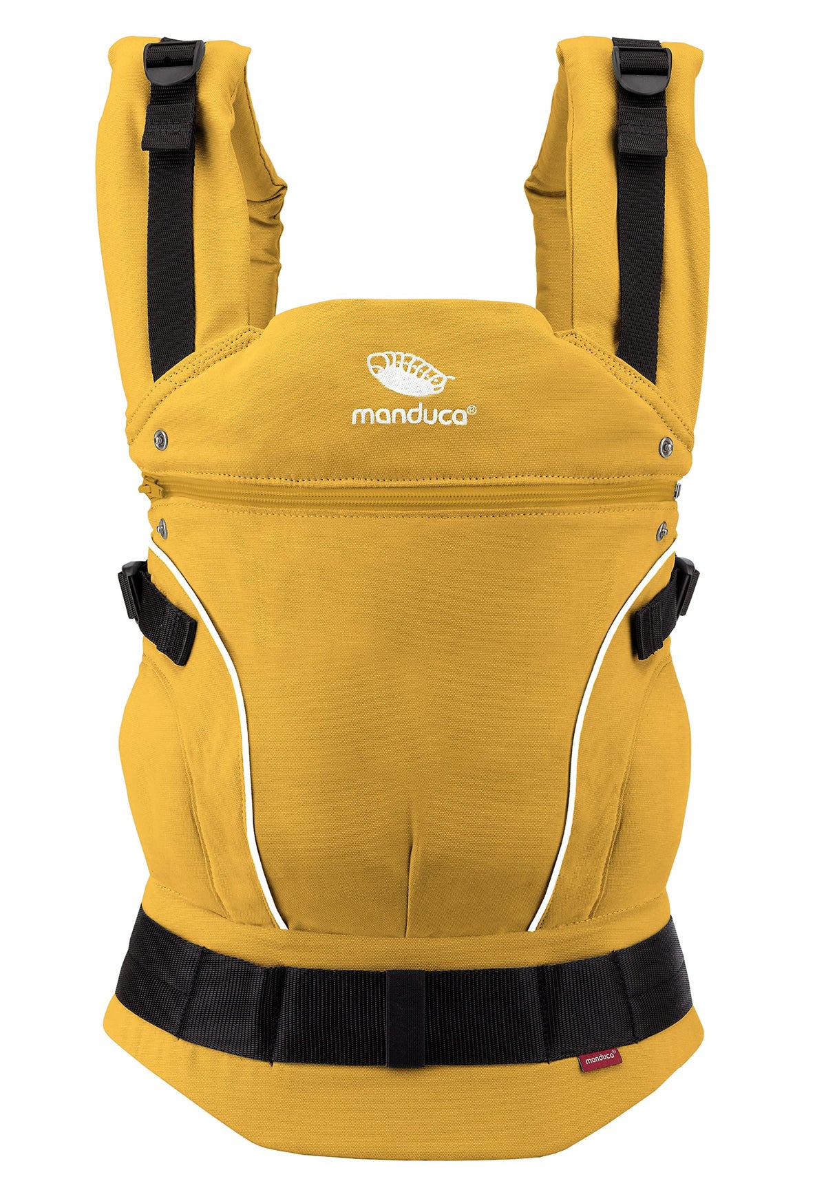 manduca First Baby Carrier, Adjustable & Versatile Baby and Toddler Carrier (3.5 up to 20 kg), Front, Hip & Back Carrying Baby Sling, Made of Organic Cotton, Gold