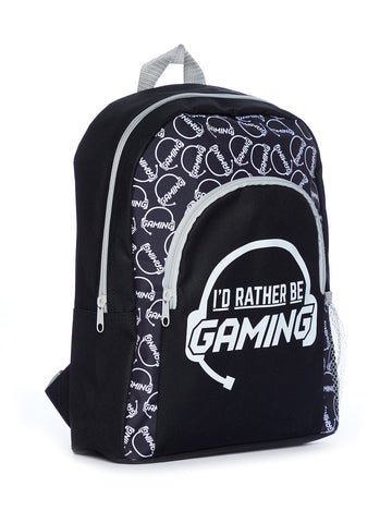 The Pyjama Factory I'd Rather Be Gaming Backpack Black