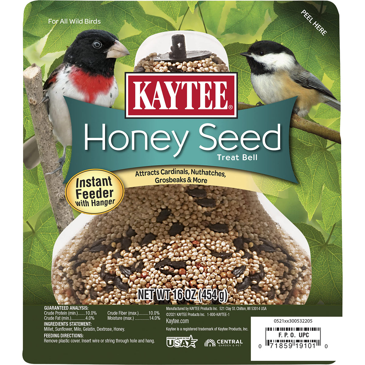 Kaytee Honey Seed Treat Bell, 1-Pound