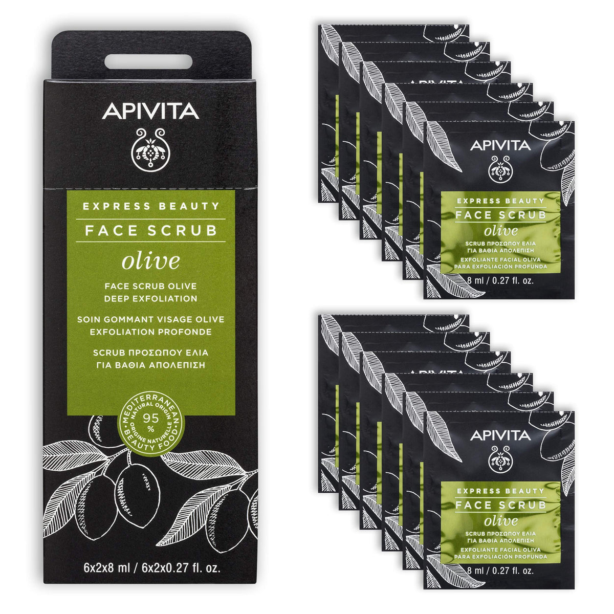Apivita Intensive Exfoliating Mask With Olive 2x8ml
