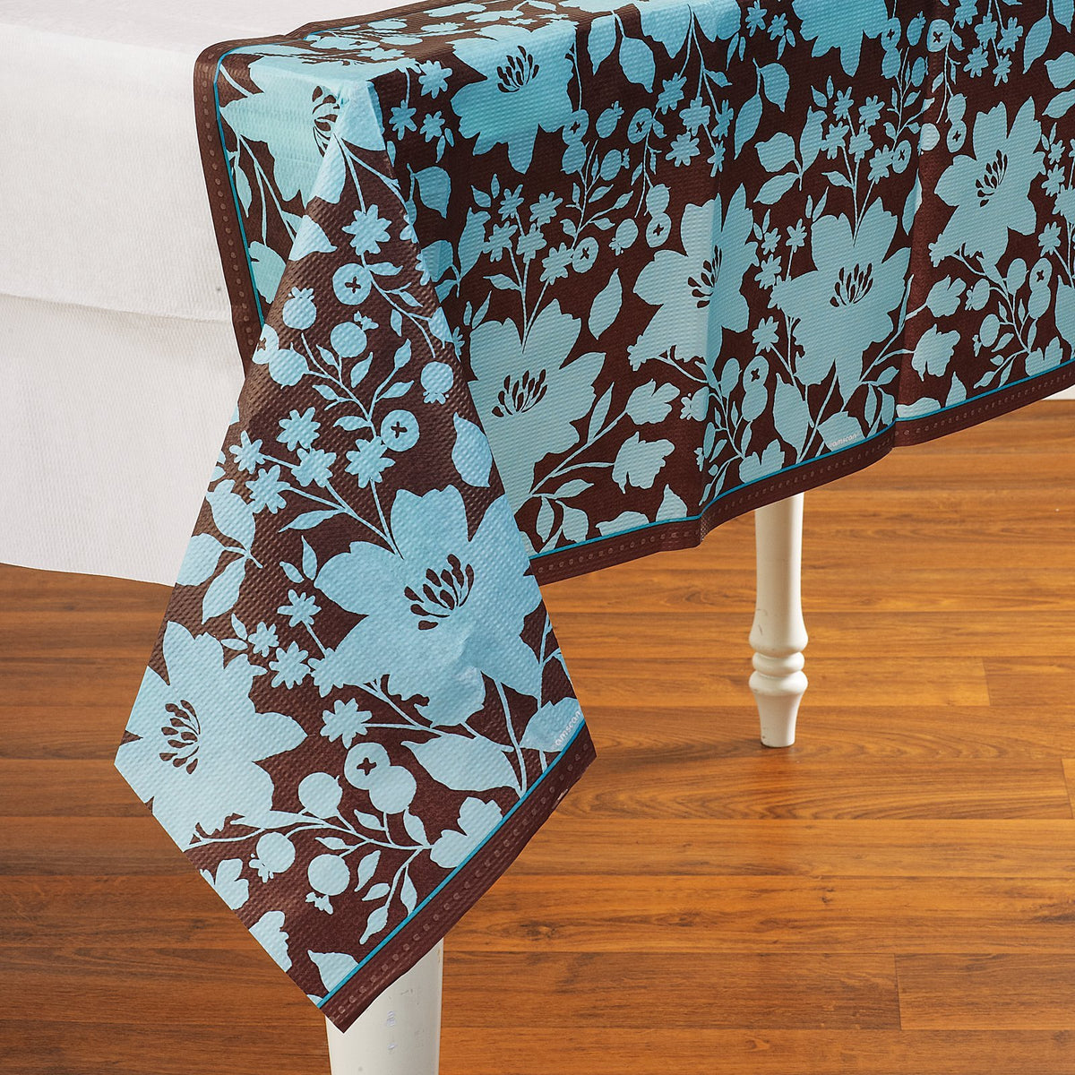 Amscan Mens Cocoa Floral Paper Tablecover Black Medium