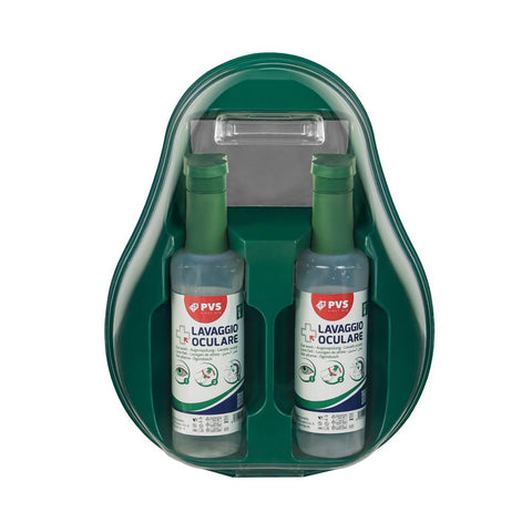DÃ¶nges Eye wash station in wall box.