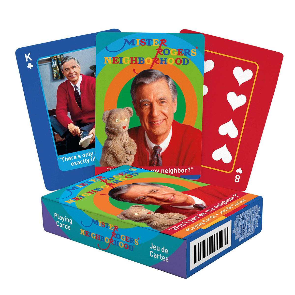 AQUARIUS Mister Rogers Playing Cards - Mr Rogers Themed Deck of Cards for Your Favorite Card Games - Officially Licensed Mister Rogers Merchandise & Collectibles - Poker Size