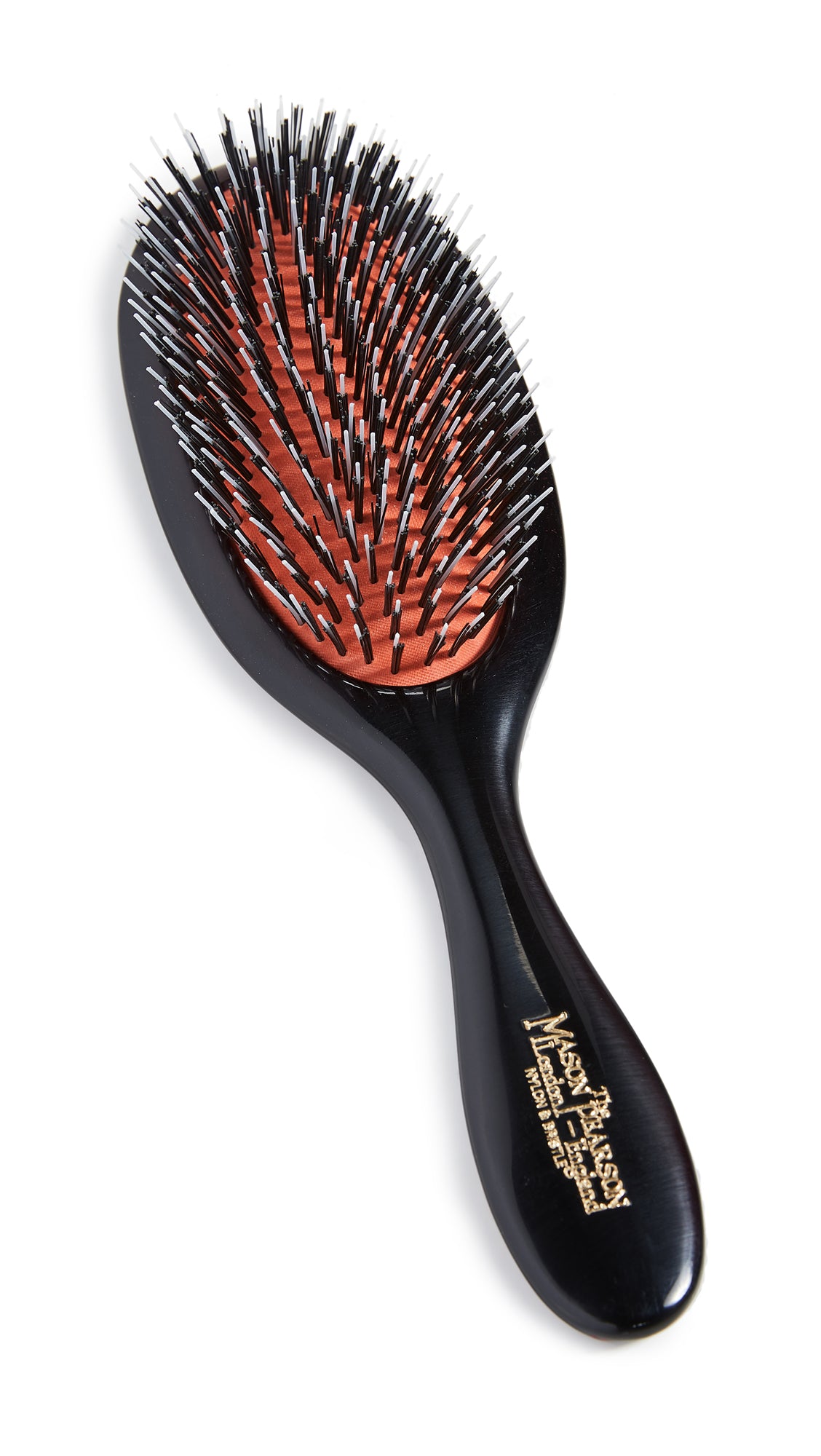 Mason Pearson BN3 Handy Boar Bristle Nylon Tufts Hair Brush, Cleaner, Gift Box